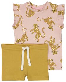 Baby-Set, T-Shirt mit Hose rosa rosa - 1000023835 - HEMA