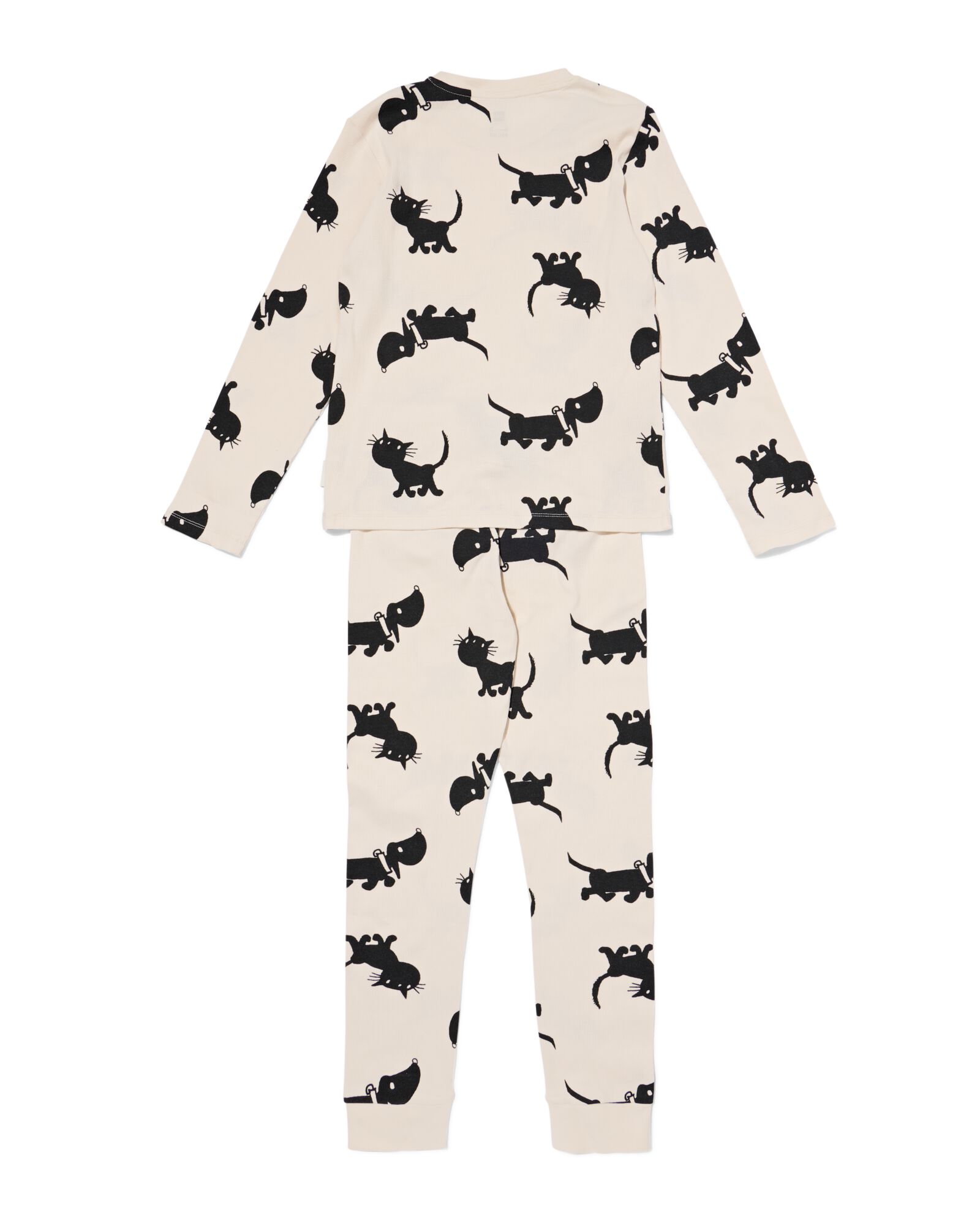 Takkie en Siepie kinderpyjama rib gebroken wit gebroken wit - 23004760OFFWHITE - HEMA