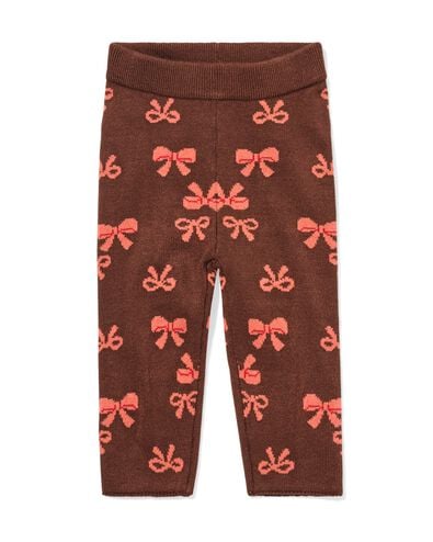 legging b&eacute;b&eacute; n&oelig;uds marron fonc&eacute; marron fonc&eacute; - 33048970DARKBROWN - HEMA