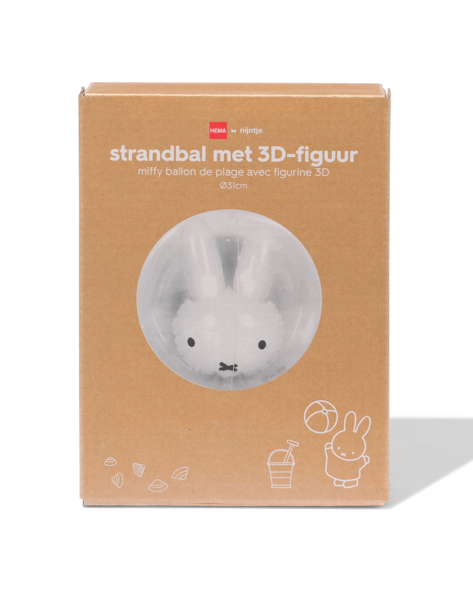 nijntje strandbal 31cm 3d-figuur - 60470023 - HEMA