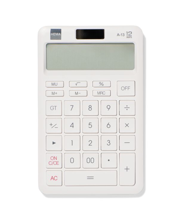 calculatrice de bureau blanche  - 14830203 - HEMA