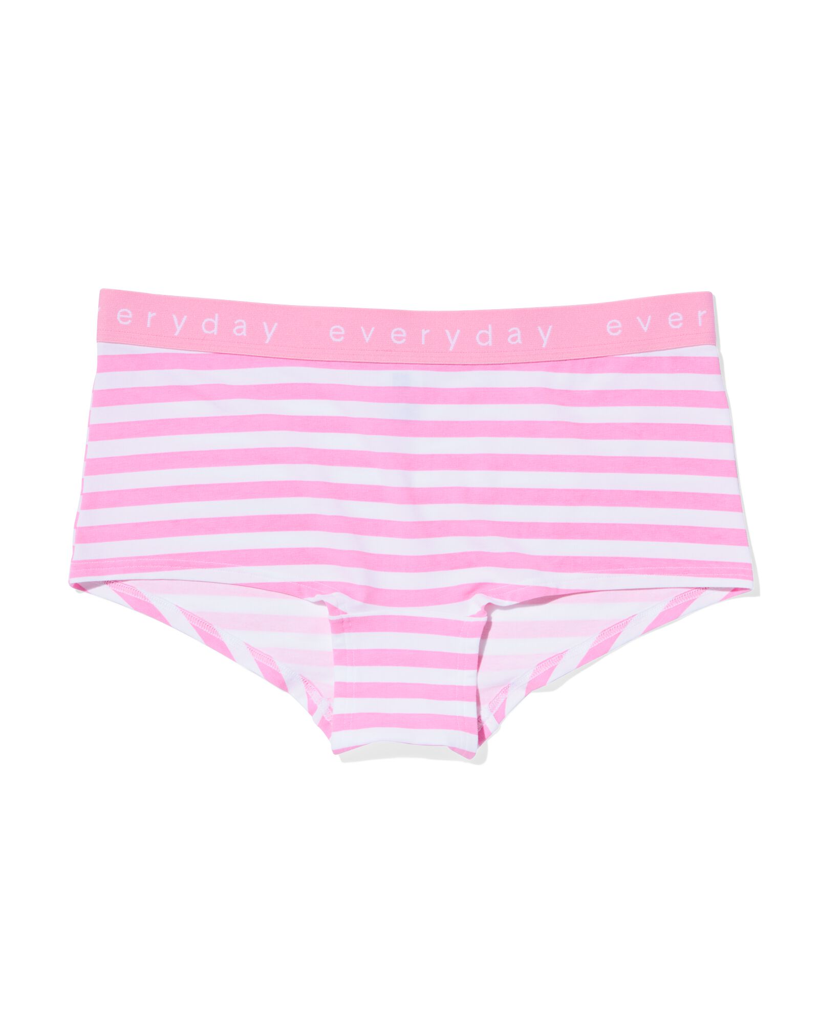 boxer femme coton everyday bande ceintur&eacute;e rayures rose - 19601904PINK - HEMA