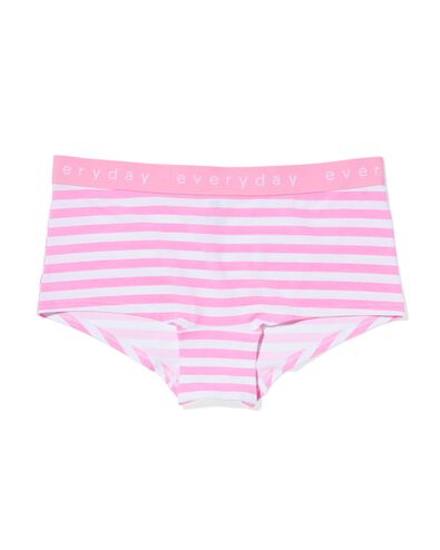 boxer femme coton everyday bande ceintur&eacute;e rayures rose - 19601904PINK - HEMA