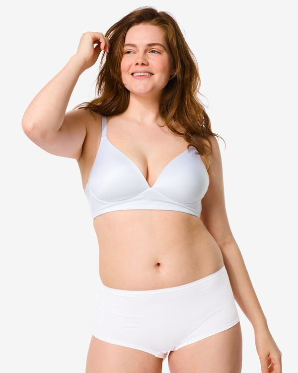 2 shorties femme coton stretch blanc blanc - 1000030351 - HEMA
