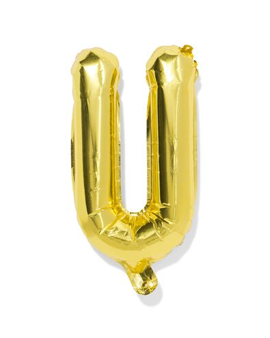ballon aluminium lettre U 30cm dor&eacute; - 14260051 - HEMA