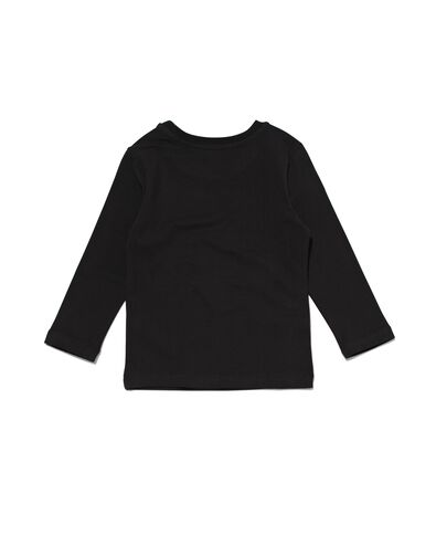 t-shirt enfant - coton bio noir 110/116 - 30729362 - HEMA
