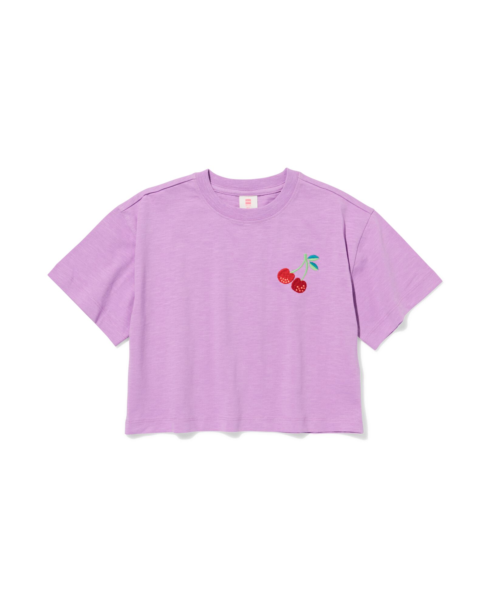 Kinder-T-Shirt aus Jersey mit Kirschen lila - 30858114LILAC - HEMA