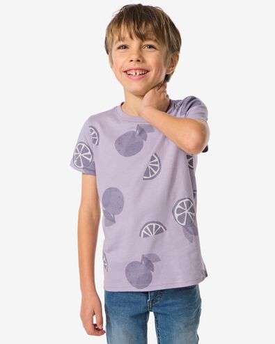 t-shirt enfant agrumes violet 98/104 - 30783948 - HEMA