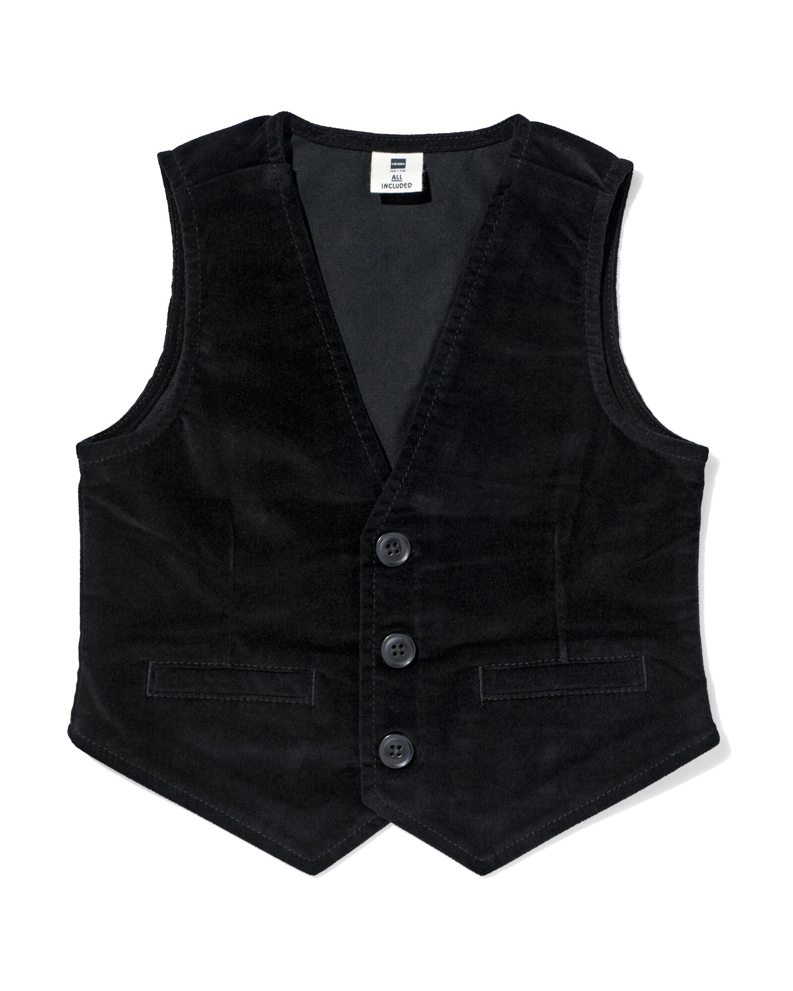 gilet enfant velours noir noir - 30706601BLACK - HEMA