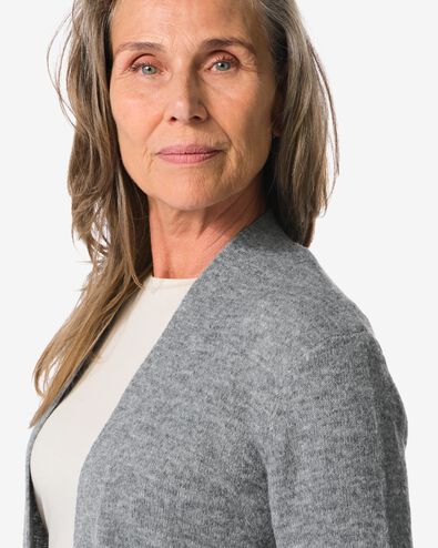 Damen-Strickjacke Lana mittelgrau mittelgrau - 36302660MIDGREY - HEMA
