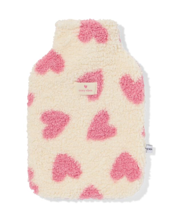 kruik 33cm hartjes cr&egrave;me - 61100244 - HEMA