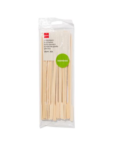 30 piques &agrave; brochettes en bambou 25 cm - 80830096 - HEMA