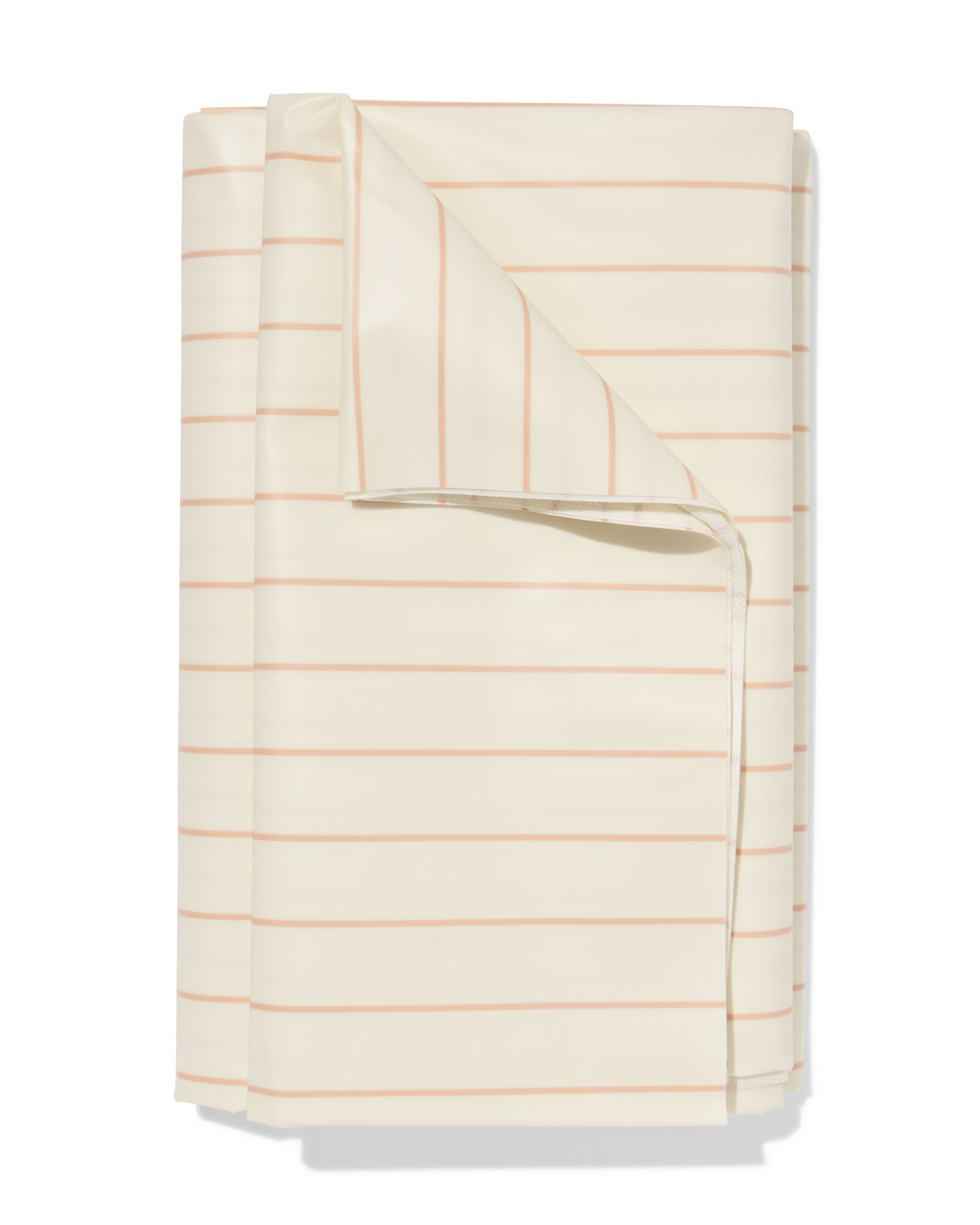 Tischdecke, 240 &times; 140 cm, wasserabweisend, gestreift, cremefarben - 41800177 - HEMA