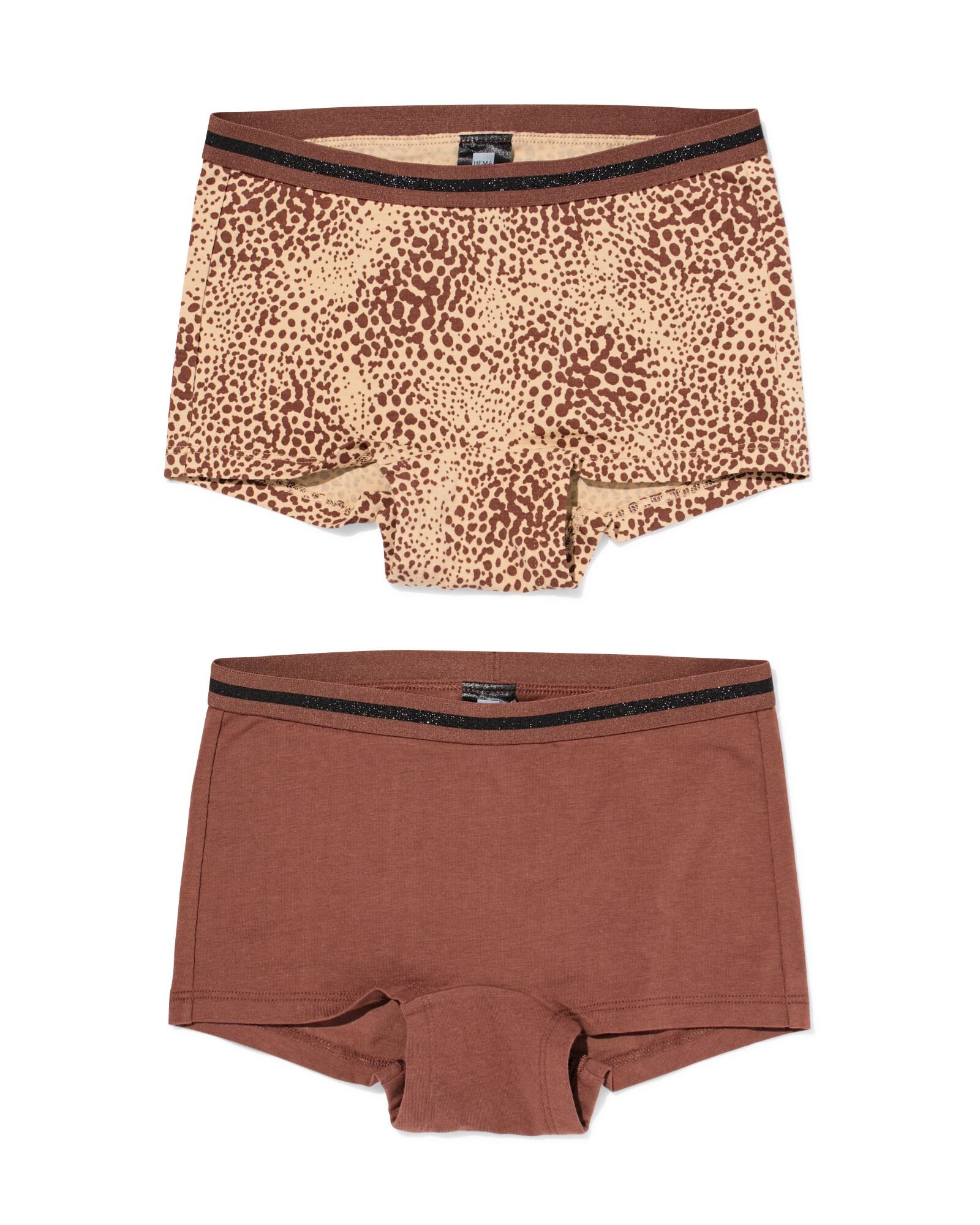 kinderhipsters luipaard - 2 stuks bruin bruin - 19301760BROWN - HEMA