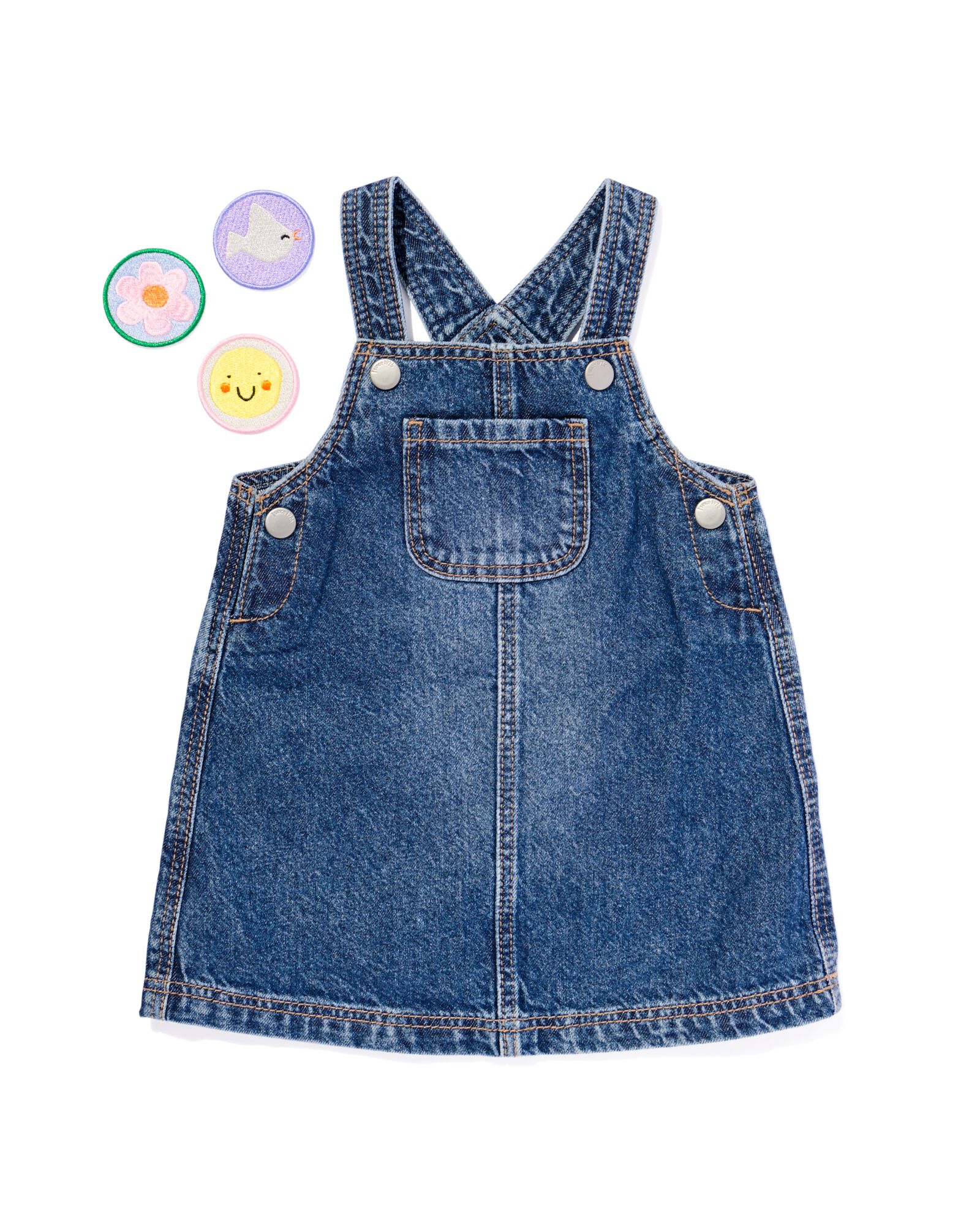 Baby-Jeanskleid dunkeljeansfarben - 33077560DARKDENIM - HEMA