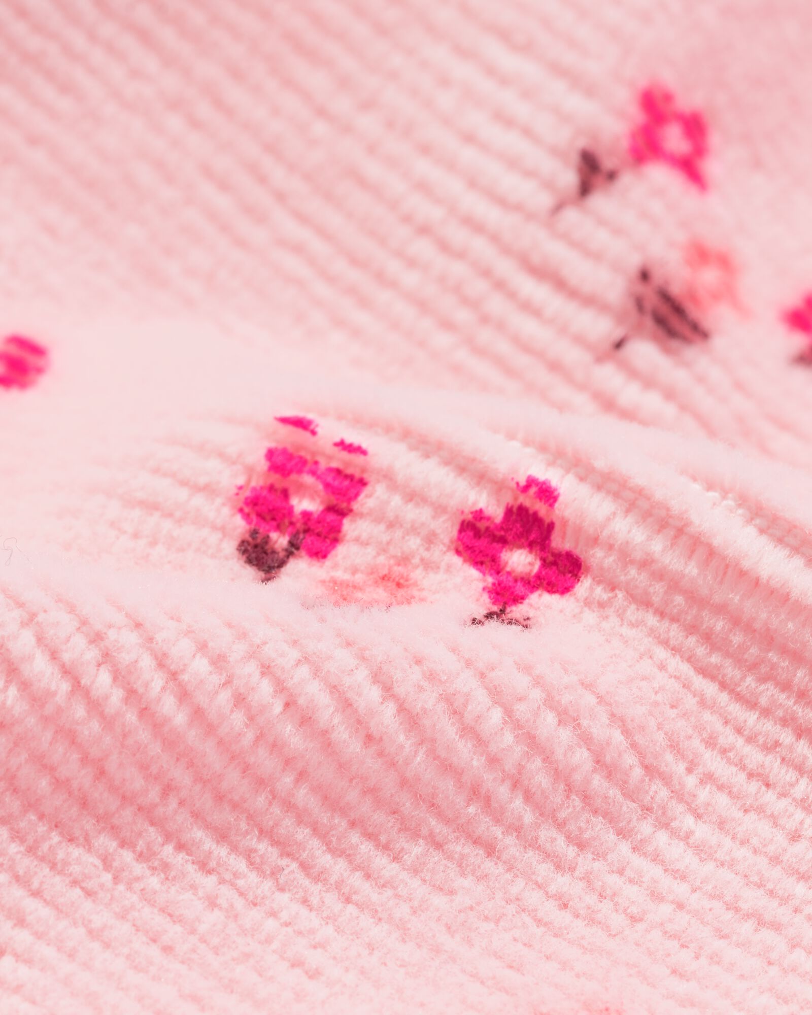 newborn boxpakje rib velours bloemen roze roze - 33447620PINK - HEMA