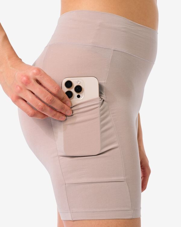 Damen-Radlerhose, Real Lasting Cotton beige beige - 1000019533 - HEMA