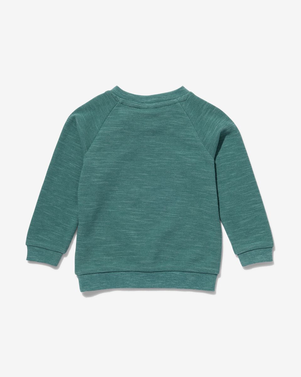 Baby-Sweatshirt, Waffeloptik grün - 1000029739 - HEMA