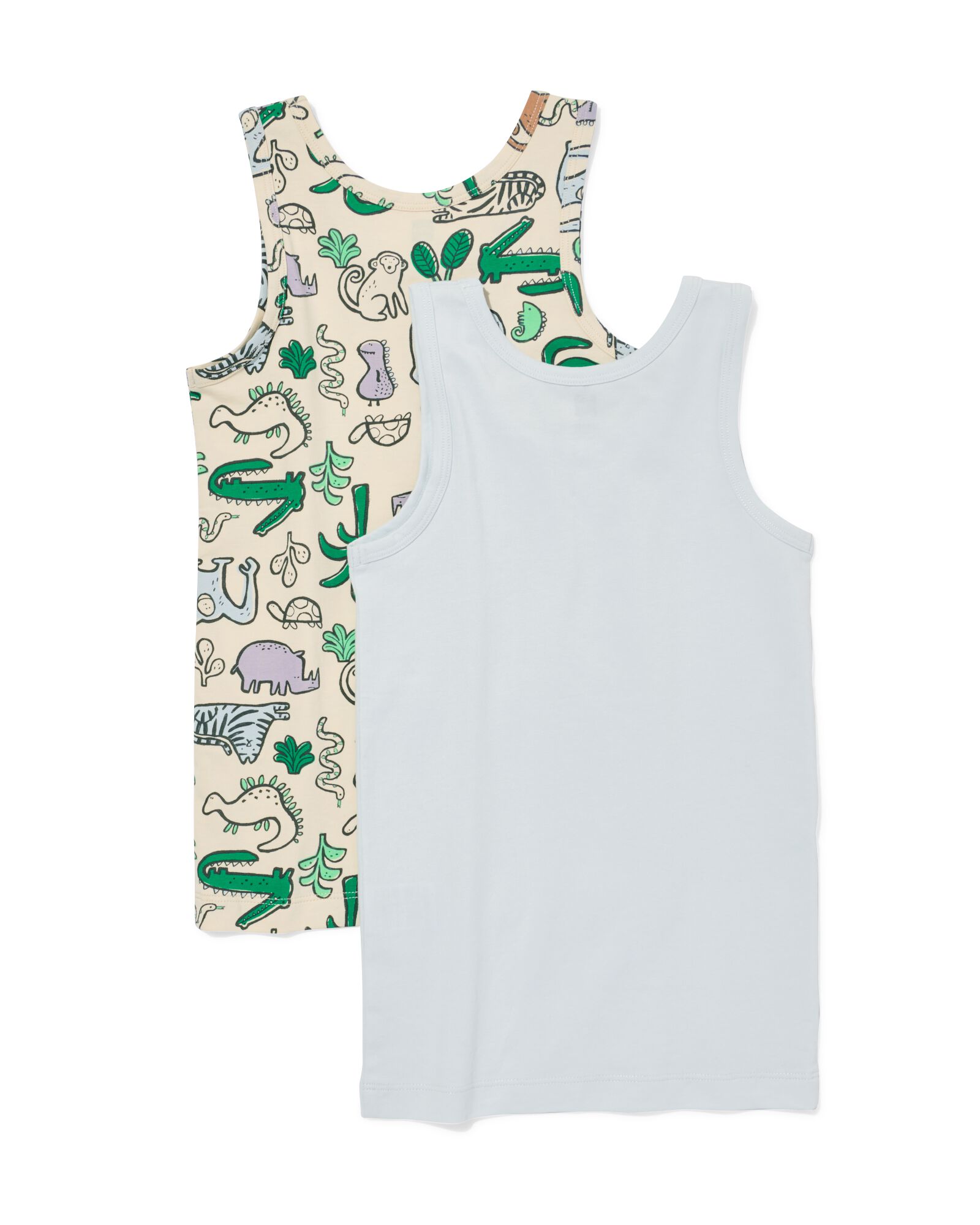 kinderhemden jungle - 2 stuks lichtblauw - 19270170LIGHTBLUE - HEMA