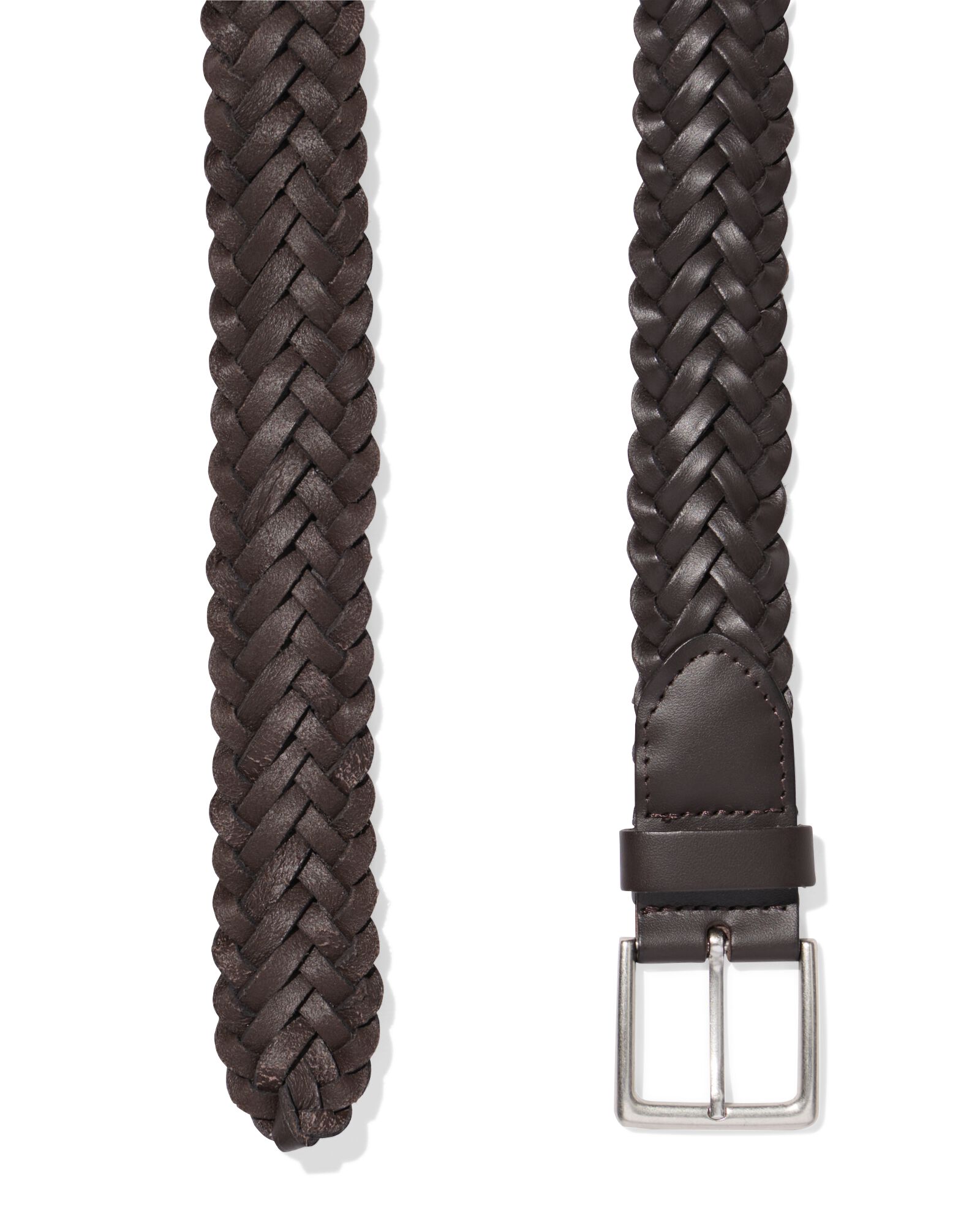 heren riem leer gevlochten brons brons - 2450015BRONZE - HEMA