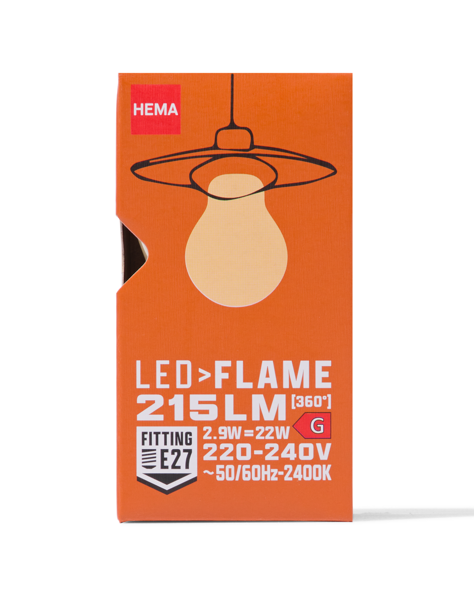 ampoule led smd flame E27 2,9W 215lm - 20070037 - HEMA
