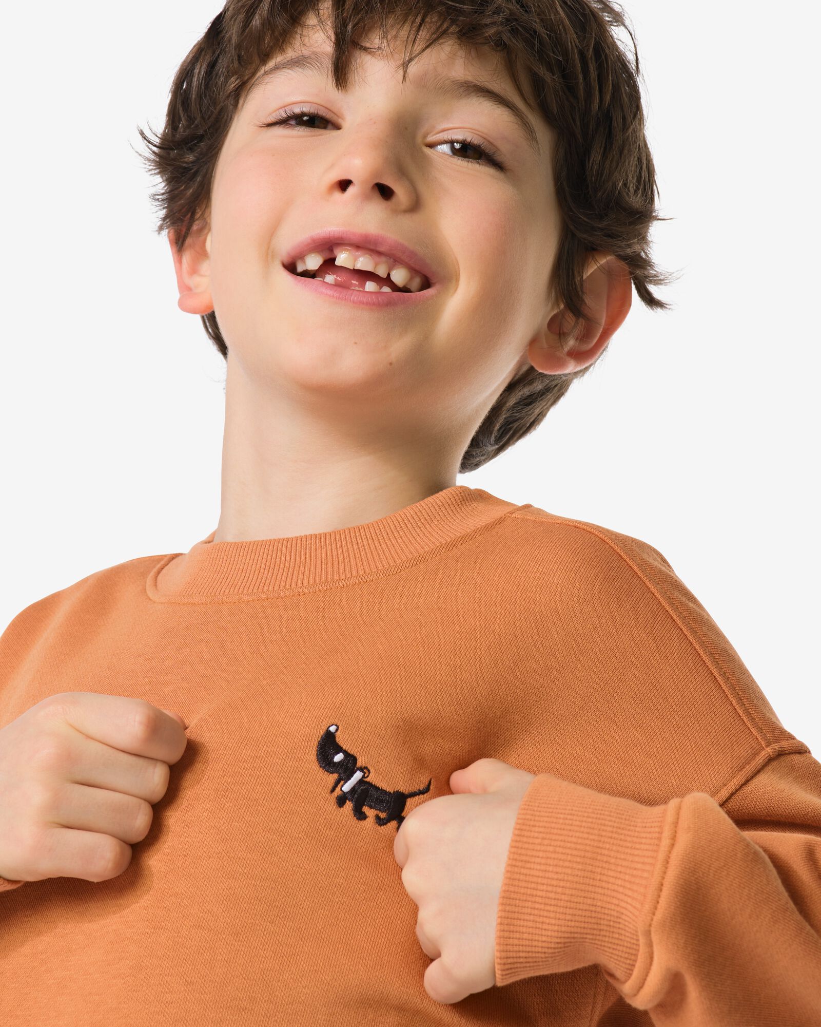 pull enfant tissu sweat Takkie marron - 30712836BROWN - HEMA