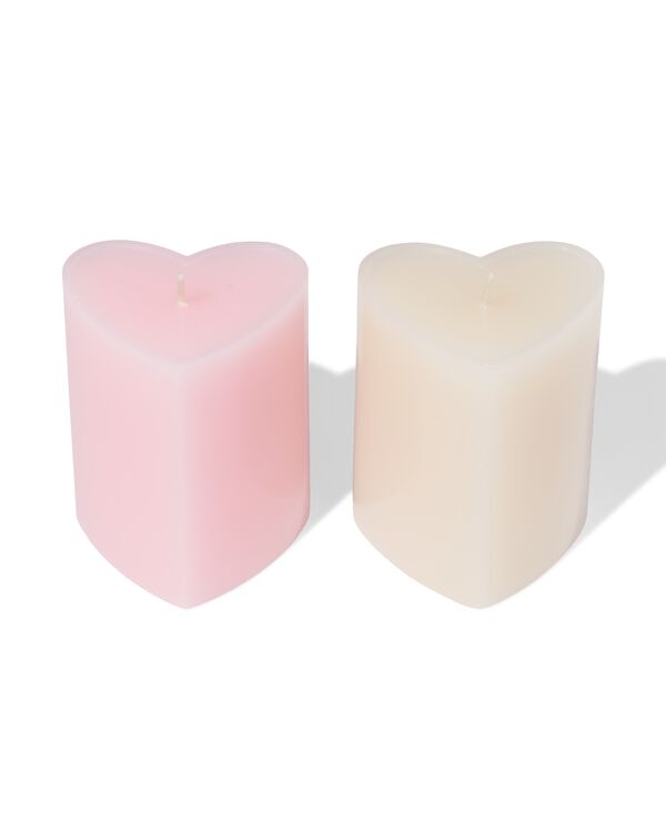 bougie 8x4 cm c&oelig;ur - 61100248 - HEMA