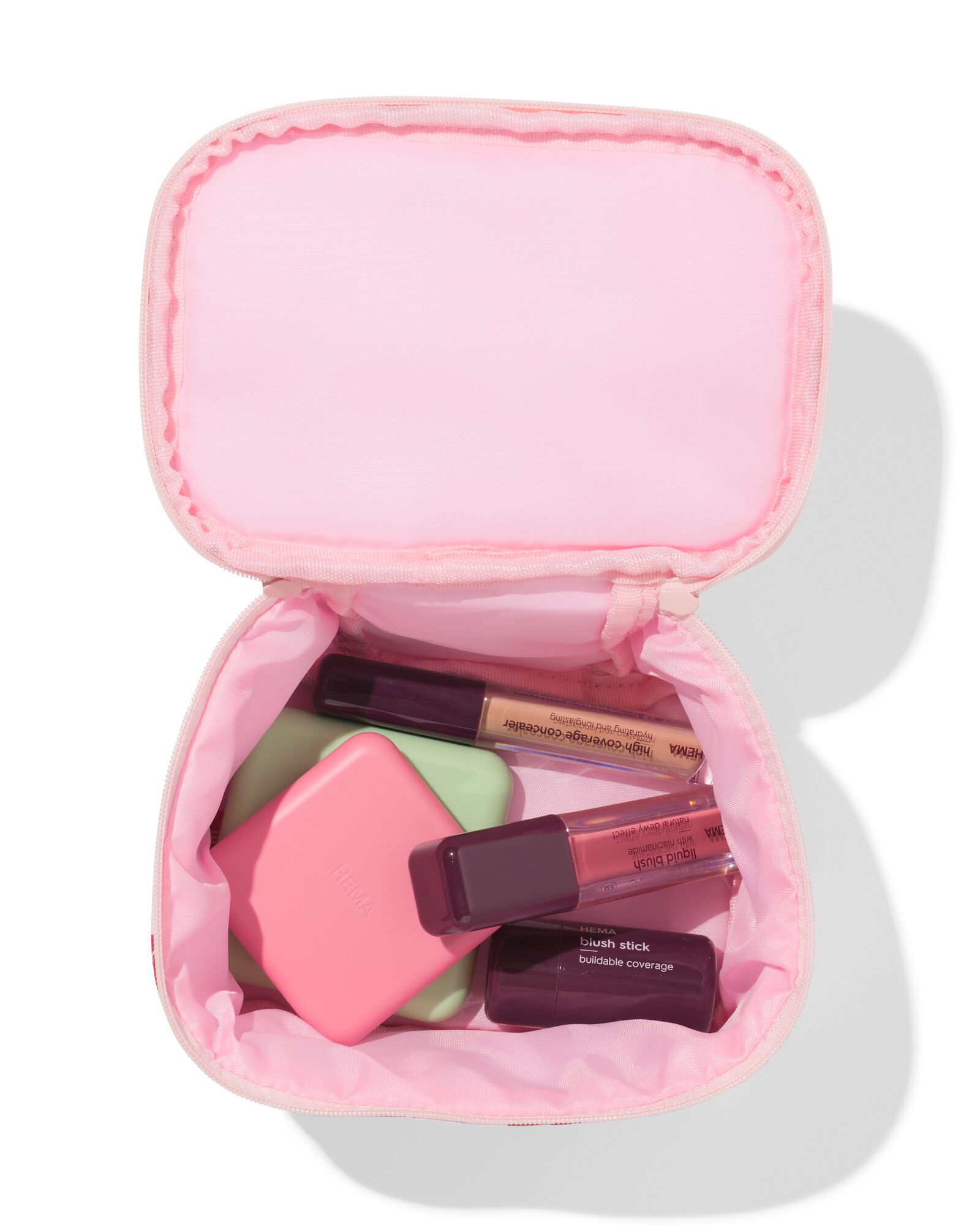 trousse de toilette 10x16cm c&oelig;urs - 11890739 - HEMA