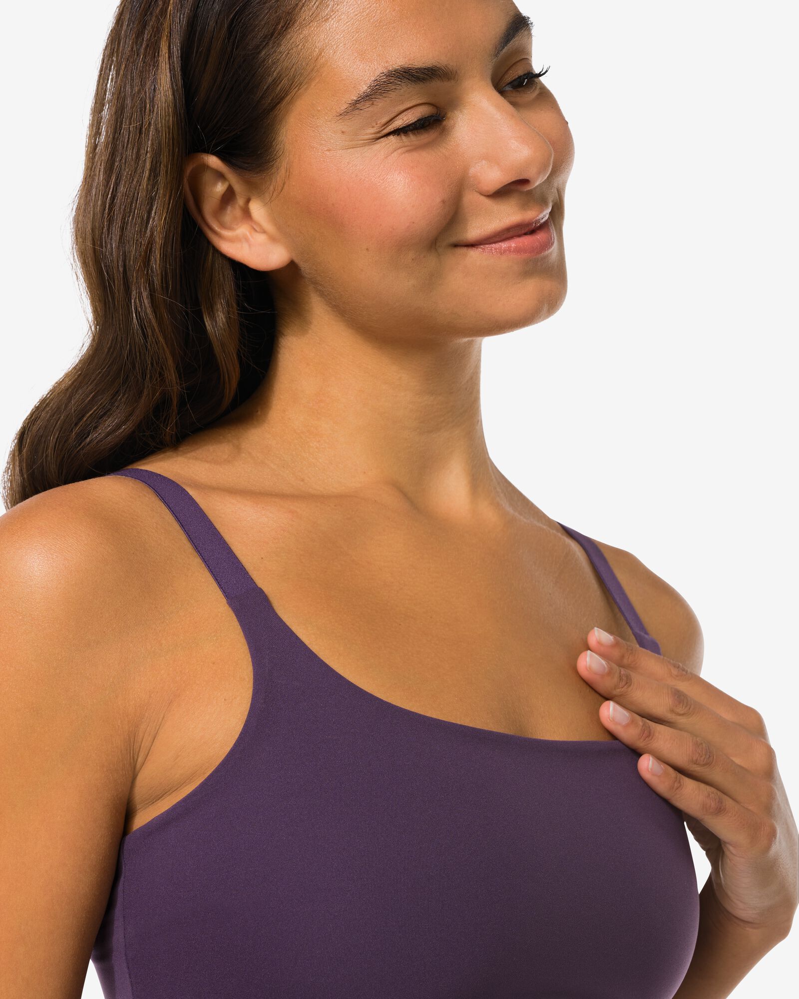 haut non pr&eacute;form&eacute; sans armatures - ultimate comfort violet fonc&eacute; violet fonc&eacute; - 21801083DARKPURPLE - HEMA