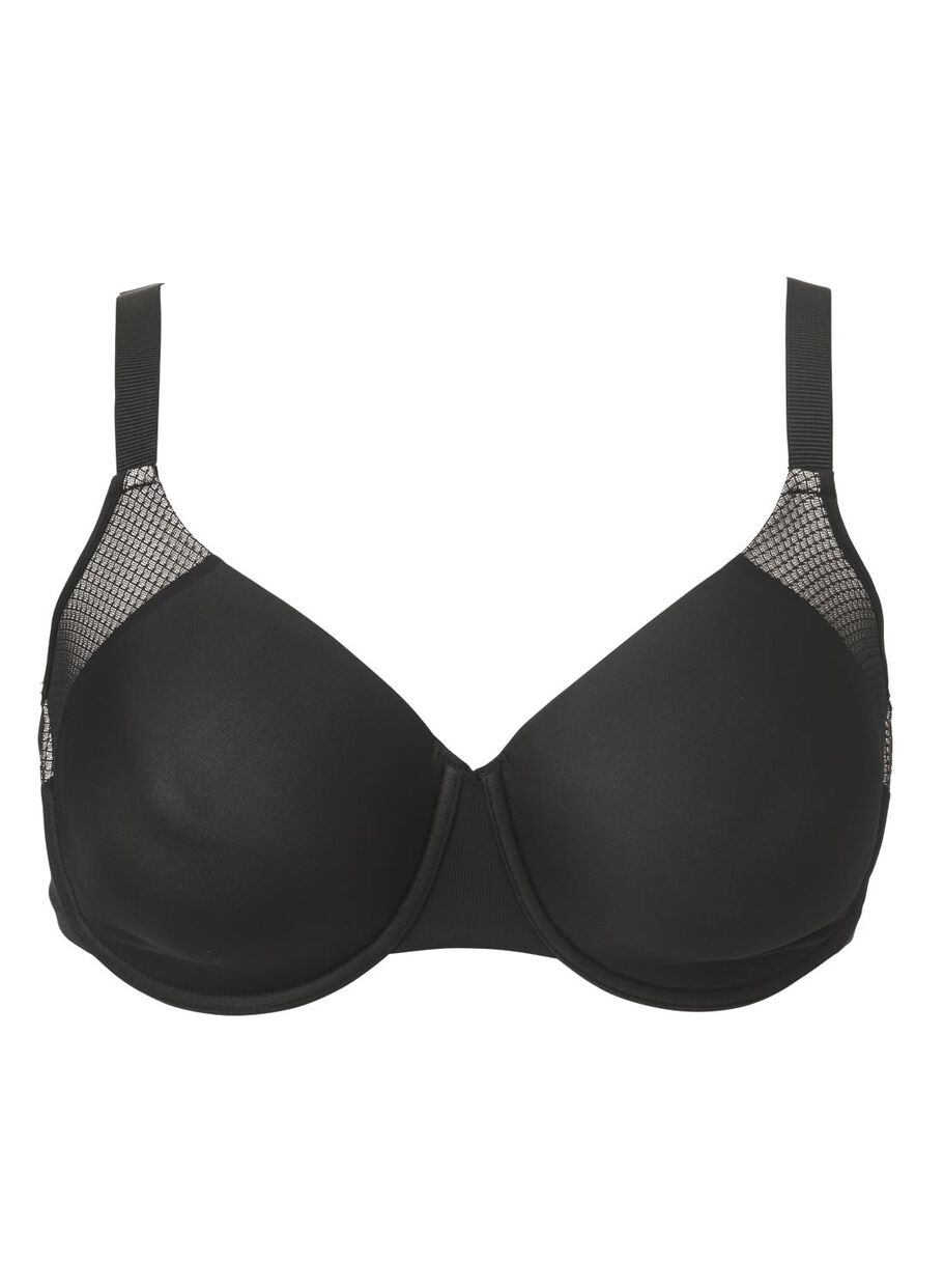Doppel D Bhs Dessous & Mehr Für Große Größen gepolsterter BH, Körbchengröße D-F, Mikrofaser schwarz - HEMA