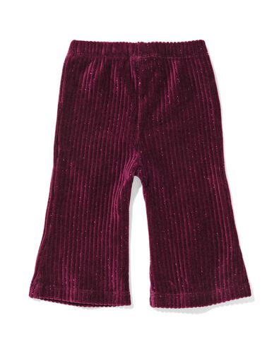 legging enfant coupe évasée côtelé pailleté rouge foncé rouge foncé - 33076970DARKRED - HEMA