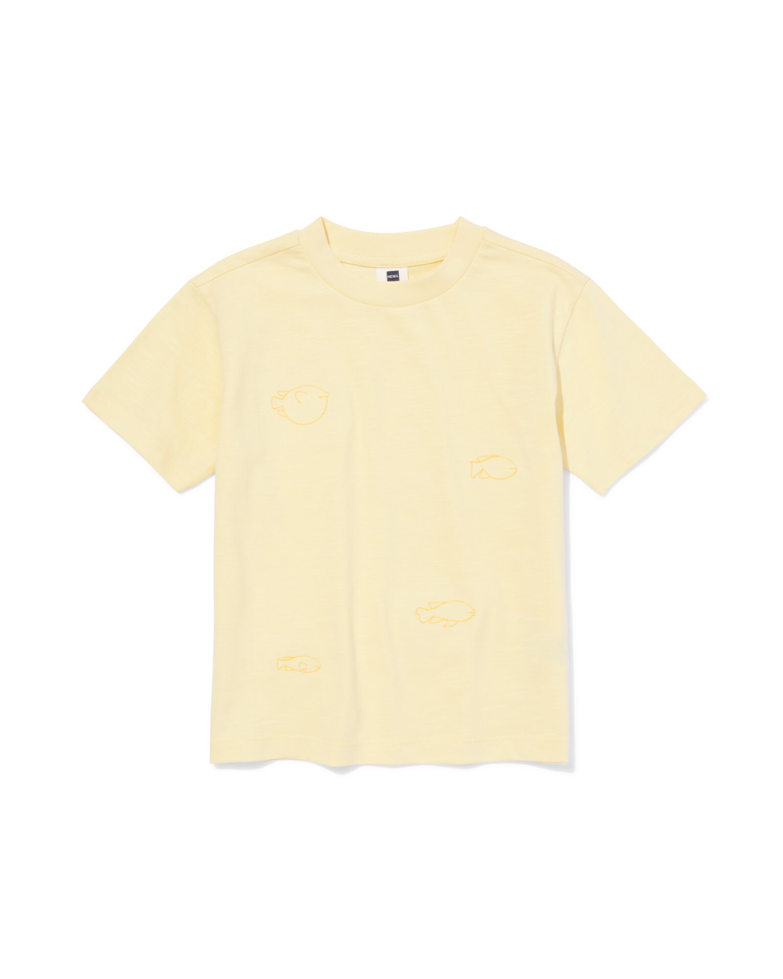 Kinder-T-Shirt, Fische hellgelb hellgelb - 30718102LIGHTYELLOW - HEMA