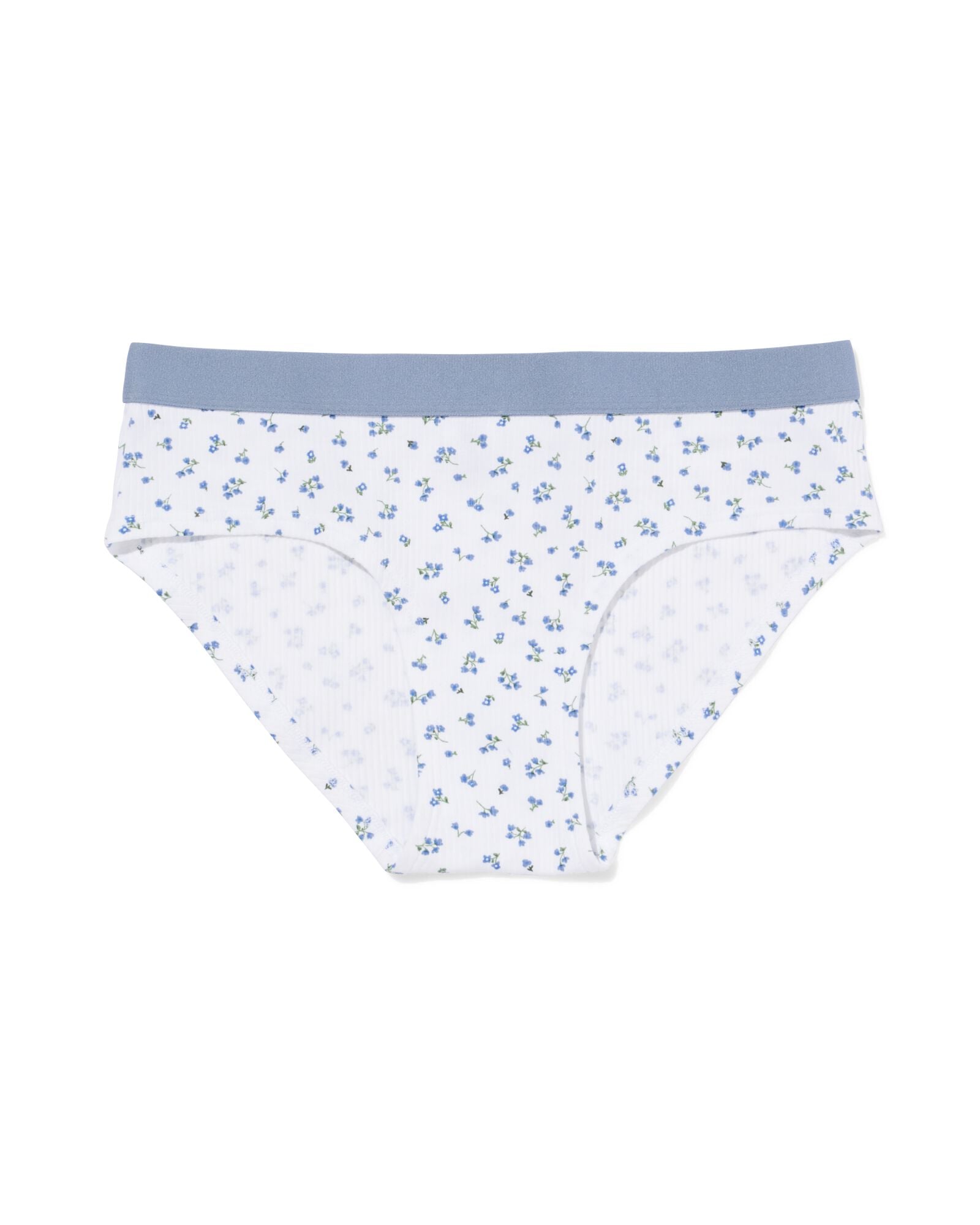 dameshipster katoen everyday tailleband bloemen blauw blauw - 21900470BLUE - HEMA