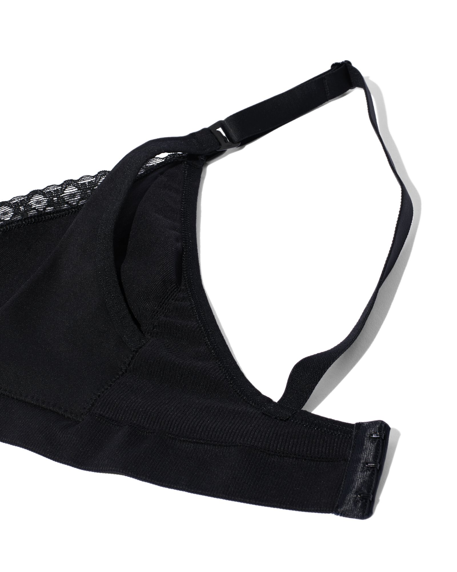 soutien-gorge d'allaitement sans couture avec dentelle noir noir - 21580050BLACK - HEMA