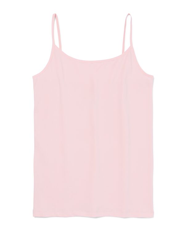 d&eacute;bardeur femme coton bretelles spaghetti rose p&acirc;le rose p&acirc;le - 19602365LIGHTPINK - HEMA
