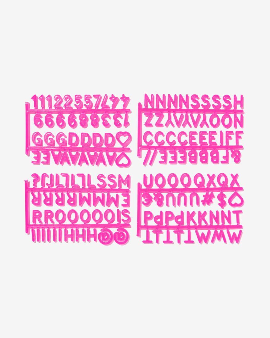 Buchstaben für Klappkisten, pink - 39800029 - HEMA