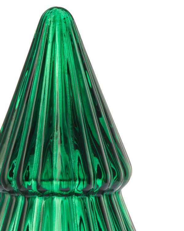 kerstboom groen glas 15cm - 25180209 - HEMA