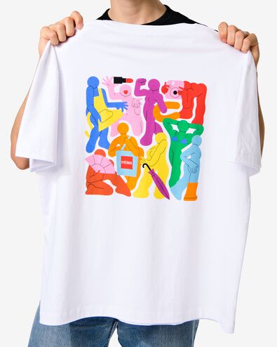 T-shirt adulte Pride blanc - 36202370WHITE - HEMA