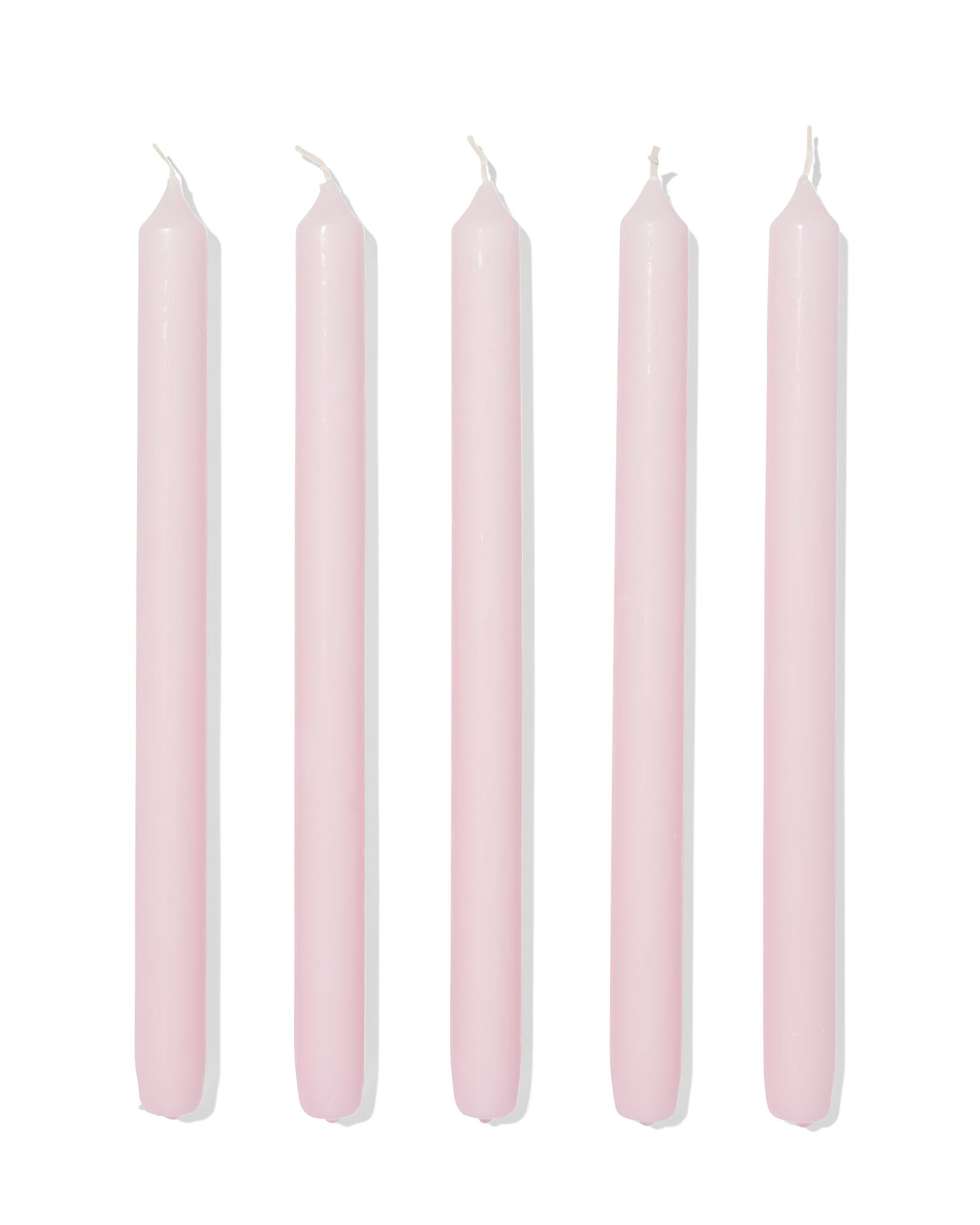 lange huishoudkaarsen &Oslash;2.2x29 - 12 stuks lichtroze 2,2 x 29 - 13504053 - HEMA