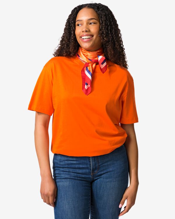 dames T-shirt Do jersey Koningsdag oranje oranje - 36208750ORANGE - HEMA