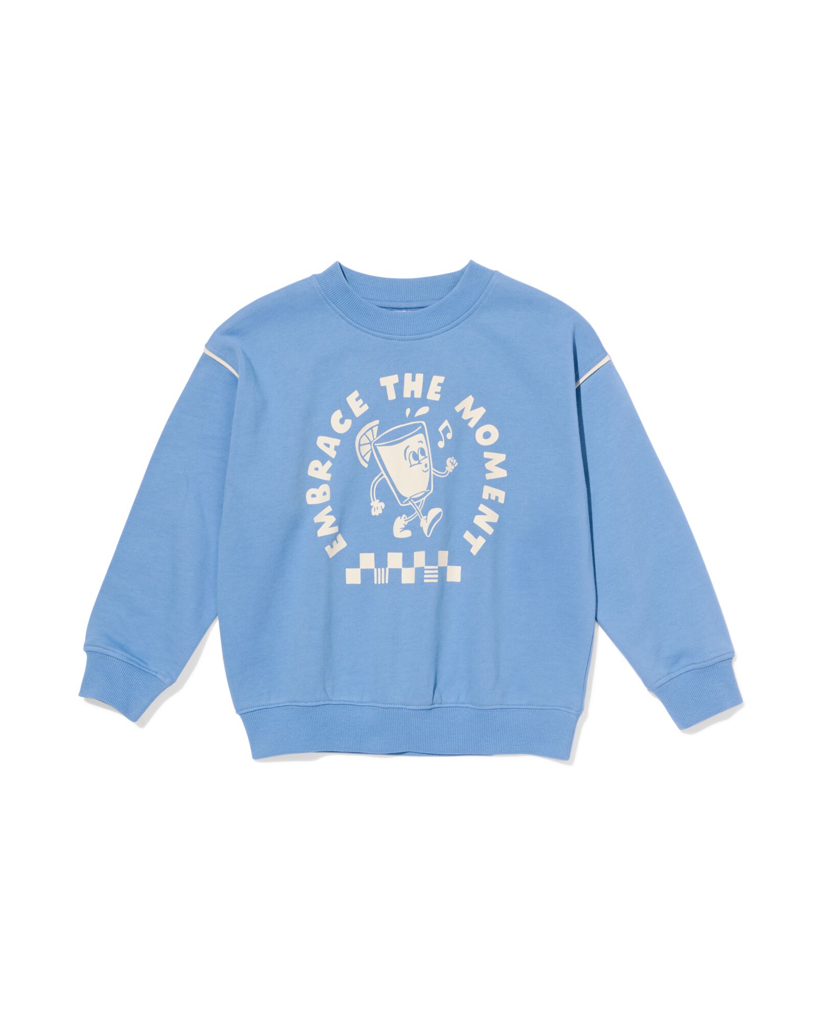kindersweater retro blauw blauw - 30711630BLUE - HEMA