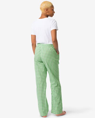 Damen-Pyjamahose, Baumwolle grün XL - 23423924 - HEMA