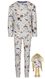 pyjama enfant et pyjama pour poupée (jusqu’à 122/128) espace gris chiné - 1000024677 - HEMA