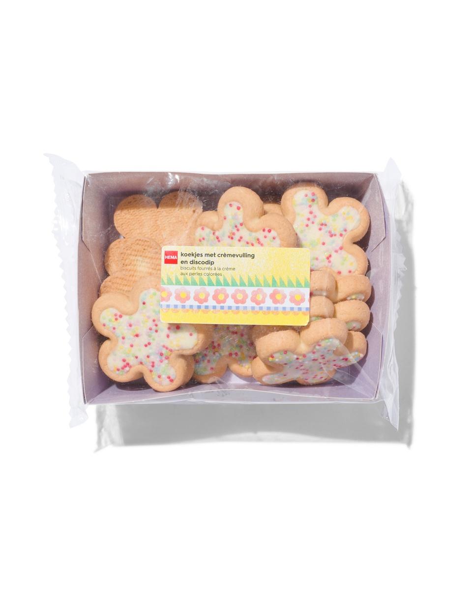 biscuits avec fourrage à la crème et perles de sucre 175g - 24292202 - HEMA