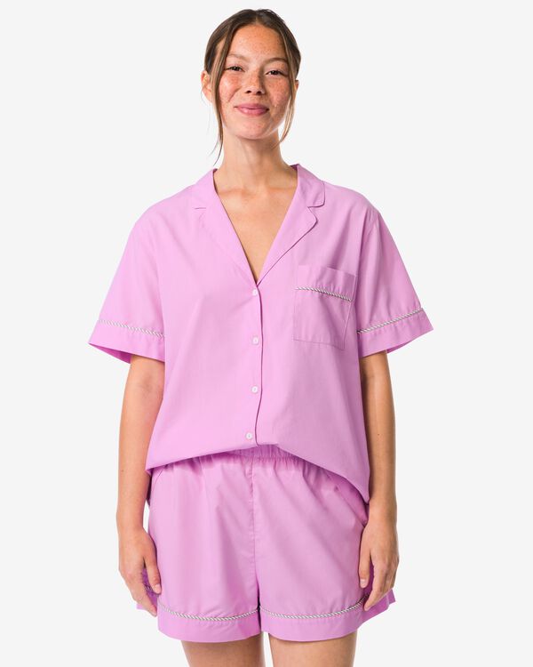 short femme popeline violet violet - 23401600PURPLE - HEMA