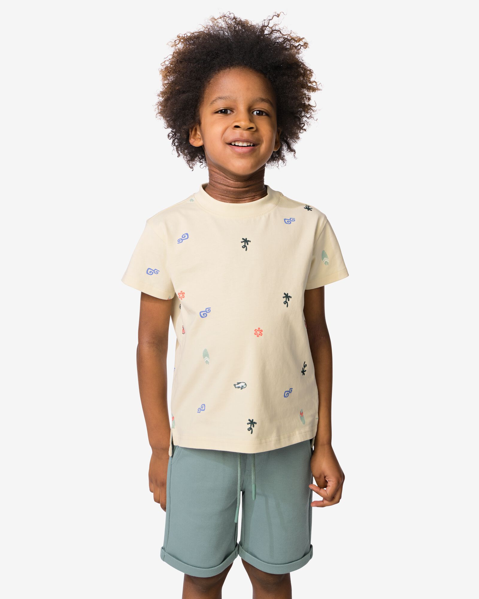 kinder T-shirt surfplank ecru ecru - 30720709ECRU - HEMA
