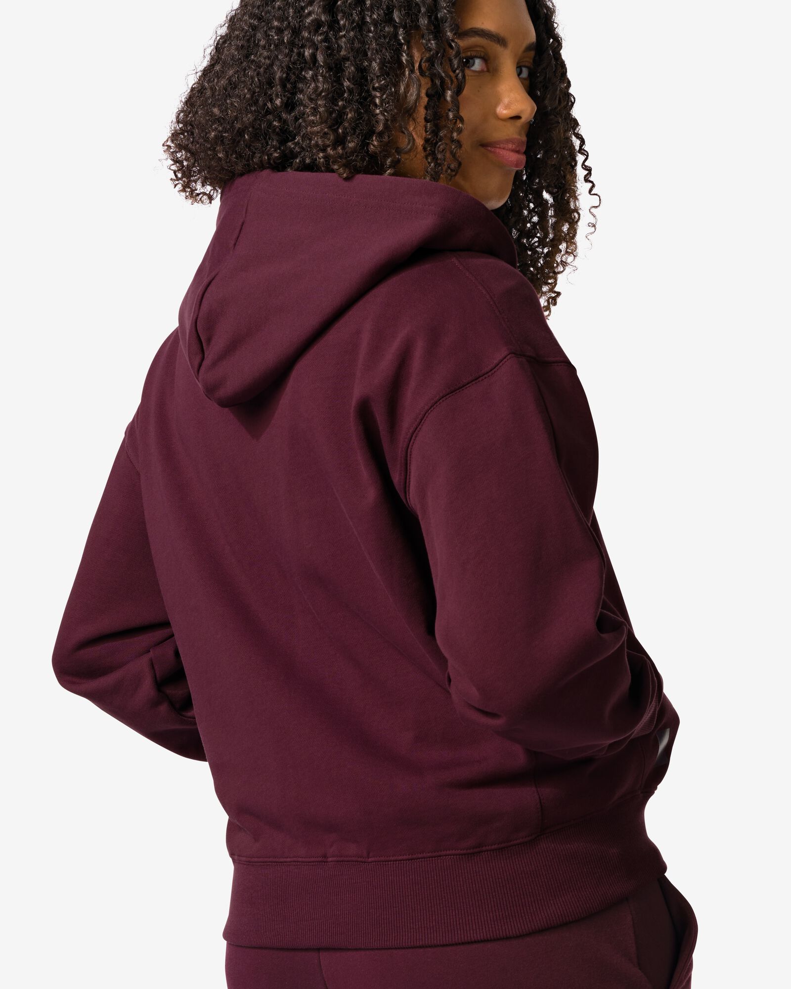 gilet tissu sweat femme bordeaux bordeaux - 36000422BURGUNDYRED - HEMA