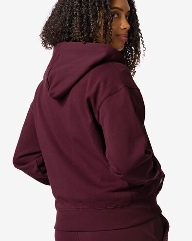 gilet tissu sweat femme bordeaux bordeaux - 36000422BURGUNDYRED - HEMA