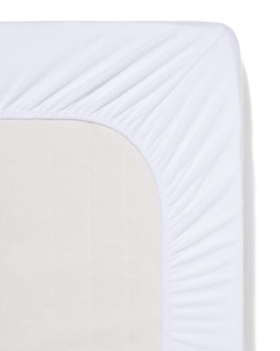 prot&egrave;ge-matelas molleton 200x200cm coton blanc - 5190234 - HEMA