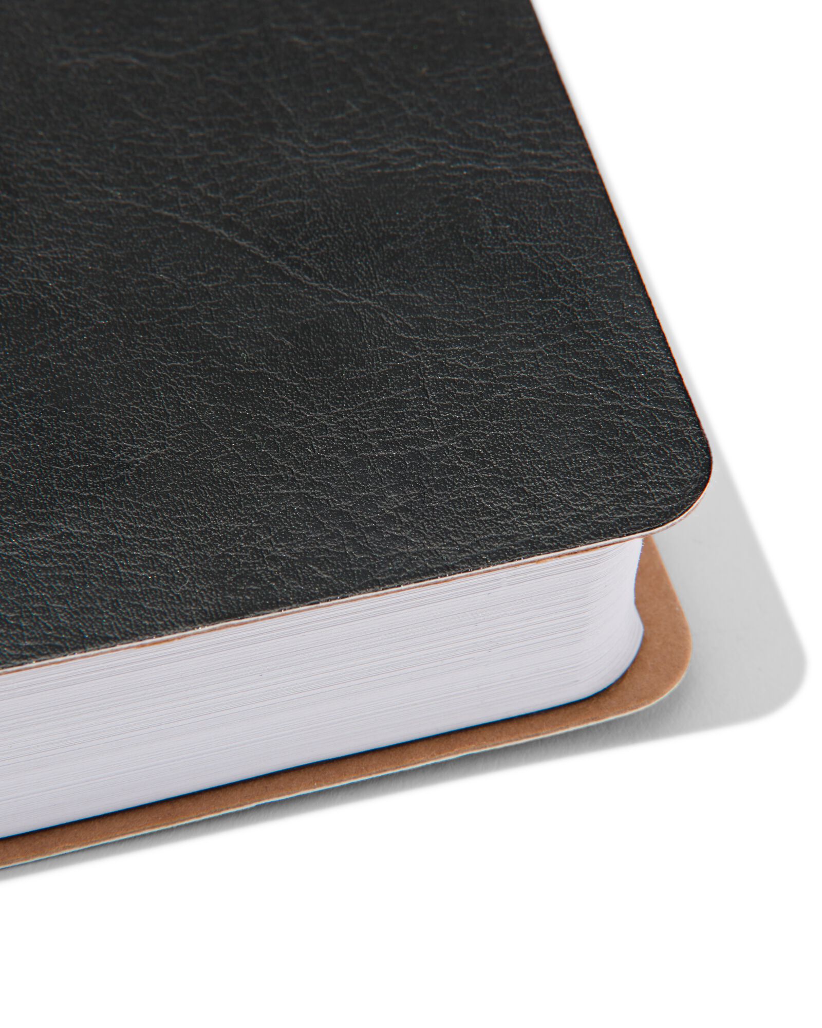 carnet lign&eacute; PU noir A5 - 14100174 - HEMA